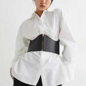 H&M | Accessories | Hm Genuine Leather Wide Waist Belt M  display picture 2